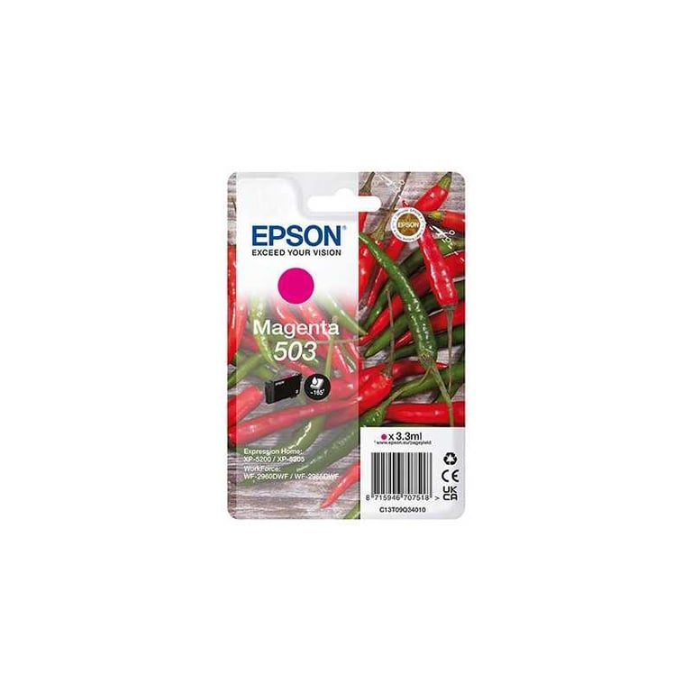 Cartouche d'encre Epson 503 C13T09Q34020 Rendement standard 3 5 ml Neuf - vue 1