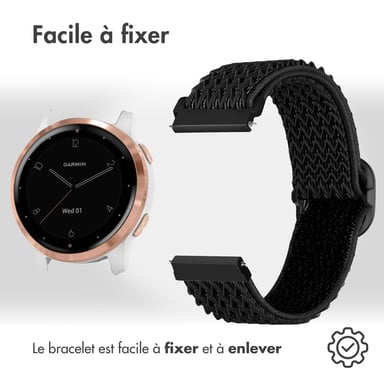 imoshion Bracelet en nylon élastique - Connexion universelle 18 mm - Noir