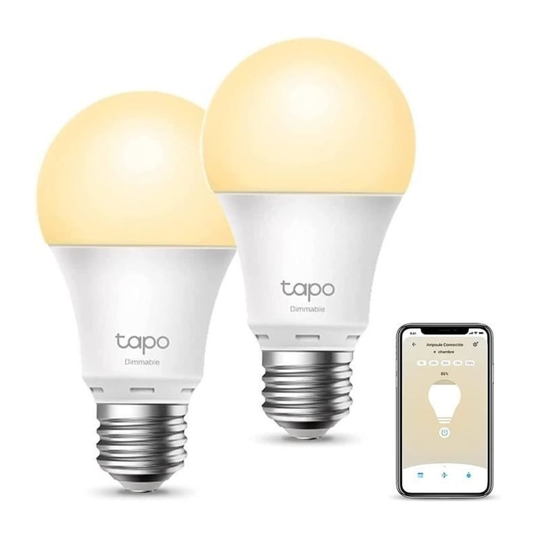 TP-Link Tapo Ampoule Connectée Wifi, Ampoule LED E27 Blanc Chaud, compatible  avec Alexa, Google Home et Siri lot de 2 Tapo L510 - Tplink
