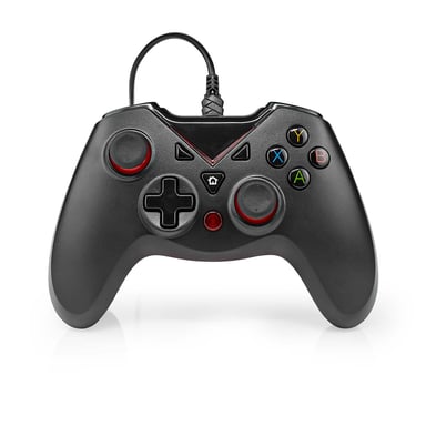 Manette de Jeu Filaire Alimenté USB-A avec 12 Boutons d'Action Noir