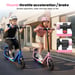 Trottinette électrique enfant 2-en-1 iScooter iK7 avec siège amovible et panier - rose