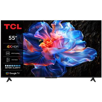 TV HDR Tcl 55P69K 140 cm 4K UHD 2025 Aluminium brossé