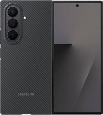 Samsung Funda Original de Fibra de Carbono para Galaxy Z Fold 7 con Películas Antirreflejos para Pantalla Negro