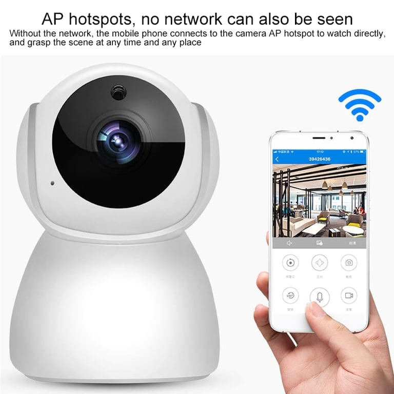 Camera Ip Wifi Motorisee Vision de Nuit Blanc Android Tablette Smartphone Iphone YONIS