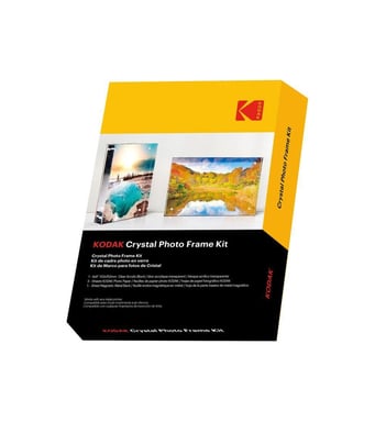 KODAK - Marco Transparente, formato A6 (10x15cm) con 5 hojas de papel fotográfico y una hoja magnética, Impresión Inkjet