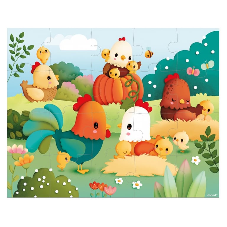 Puzzle Enchanté : Bienvenue à la Basse Cour 20 Pièces Neuf