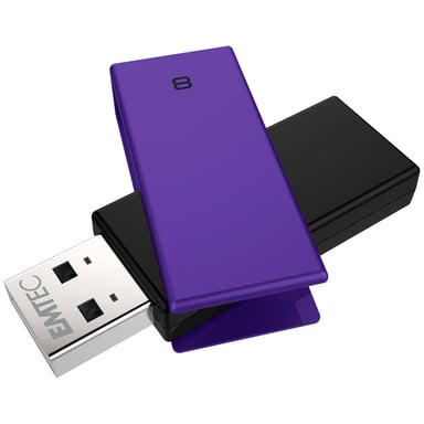 Emtec C350 Brick 2.0 unidad flash USB 8 GB USB tipo A Negro, Púrpura