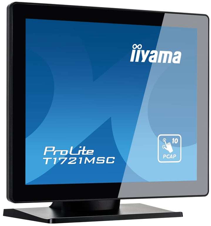Ecran IIYAMA 17 dalle TN Tactile PCAP 10 points conception sans cadre 1280x1024 VGA HDMI USB 5ms 250cdm2 T1721MSC B2 Neuf - vue 2
