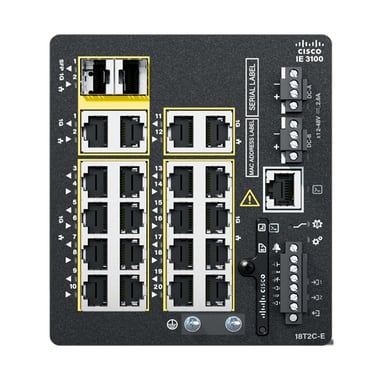 Cisco Catalyst IE3100 Géré L2/L3 Gigabit Ethernet (10/100/1000) Noir - Neuf