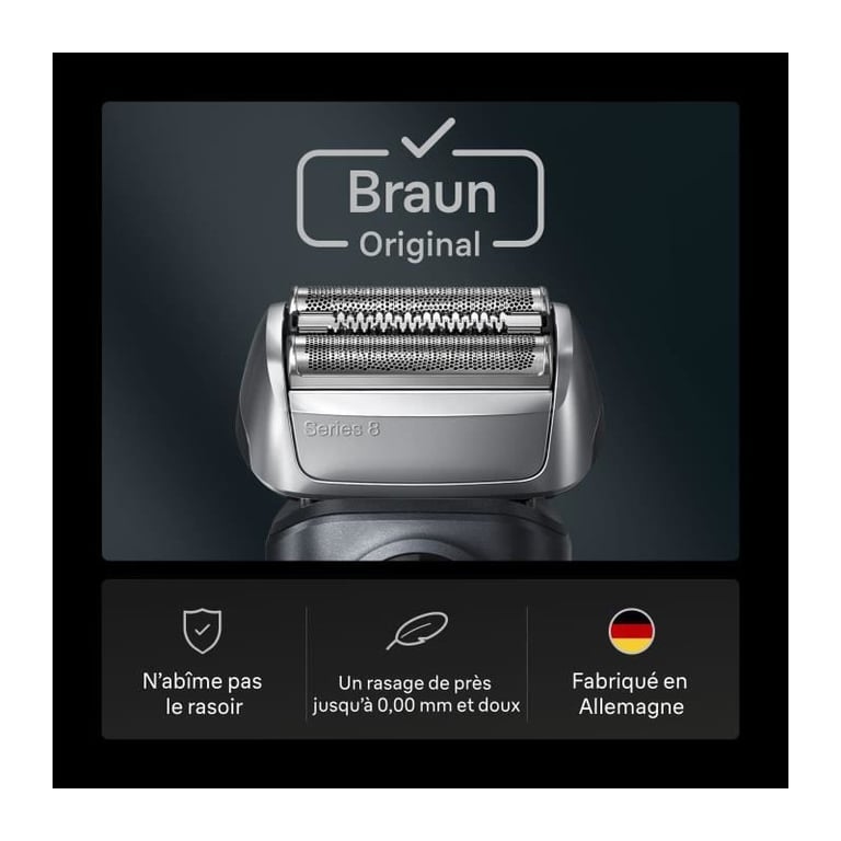 Tete de rasoir BRAUN Series 8 - 4+1 éléments - 100 % fabriqué en Allemagne - Neuf