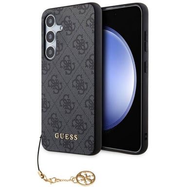 Guess Coque arrière 4G Classic Logo Charm pour Samsung Galaxy S24 Plus - Noir