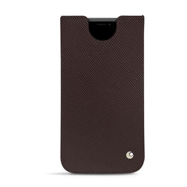 Pochette cuir Apple iPhone 11 Pro Max - Pochette - Marron envoûtant ( Pantone #4e3629 ) - Cuir saffiano