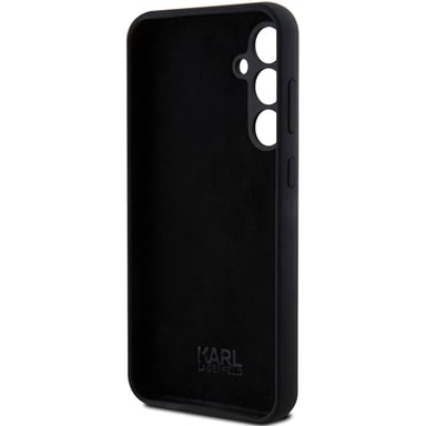 Funda Karl Lagerfeld de silicona con broche metálico para Galaxy S23 FE, negro