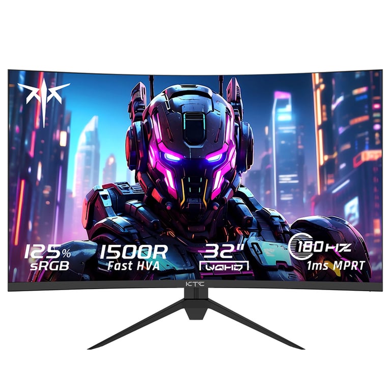 Ktc H32S17 Moniteur De Jeu 32 Pouces 2560X1440 Qhd 180Hz Hva Courbé 1500R - Bon État
