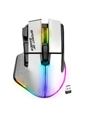 Spirit Of Gamer Modelo de producto : Pro-M5 Inalámbrico (Blanco)