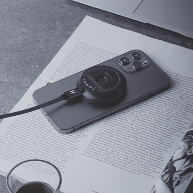 Caricabatterie da auto wireless staccabile 2 in 1 (15W), nero carbone