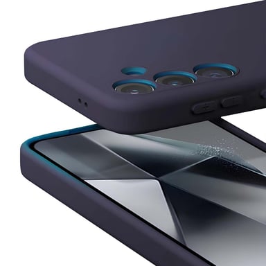 Crong Funda para Samsung Galaxy S24 de silicona suave a prueba de golpes Violeta