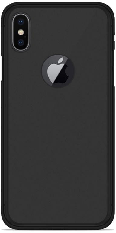 Coque silicone unie compatible Givré Noir Apple iPhone X iPhone XS