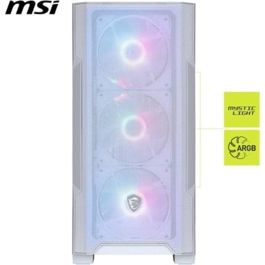 MSI MAG Forge M100R Midi Tower Transparente, Blanco