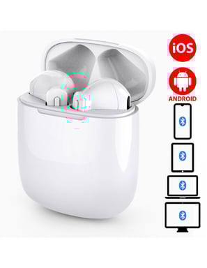 Akashi ALTEARBUDSWH Cuffie senza fili per la musica Bluetooth Bianco