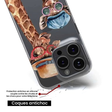 Funda de silicona - Compatible con Google Pixel 8 Pro - diseño funny girafe