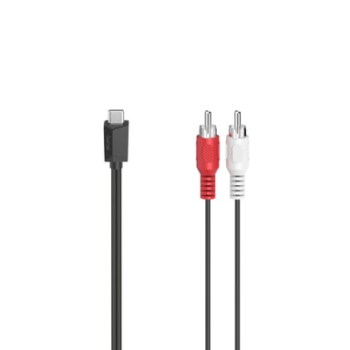 Hama 00200730 cavo audio 1,5 m RCA USB Nero
