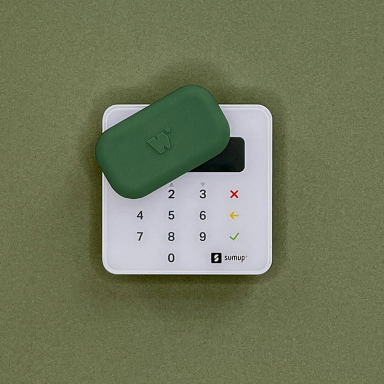 Porte monnaie sans contact Pop Vert Kaki - Fabriqué en France Money Walkie - Neuf