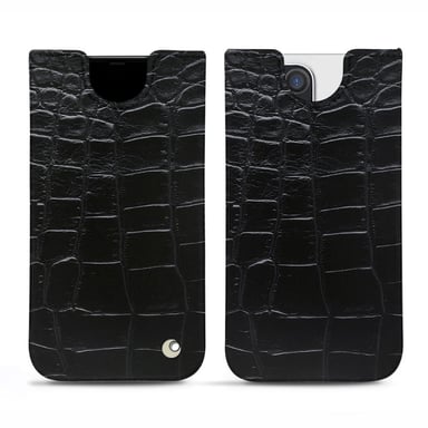 Pochette cuir Apple iPhone 13 Pro Max - Pochette - Noir - Cuirs spéciaux