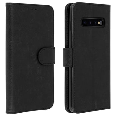 Funda Samsung Galaxy S10 Libro Billetera F. Soporte – Negro