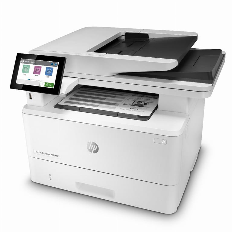 Impresora multifunción HP LaserJet Enterprise M430f, Blanco y negro, Impresora profesional, Impresión, copia, escaneado, fax, Alimentador automático de documentos de 50 hojas; Impresión dúplex; Escaneado dúplex; Impresión frontal USB;