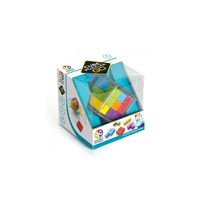 SmartGames Cube Puzzler GO Jeu de Réflexion et de Logique Défis 3D 80 Défis de Différents Niveaux 1 Joueur A partir de Divers