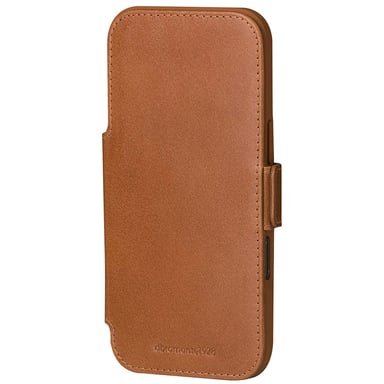 DBRAMANTE1928 Funda para Apple iPhone 17 Pro Max en Cuero Copenhagen Slim con Tarjetero Marrón