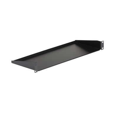 StarTech.com Bandeja Estante Fijo Voladizo Universal 1U de 19'' Pulgadas para Rack Armario de Servidores - en Acero - Capacidad de 15kg - 7'' (180mm) de Profundidad - Negro