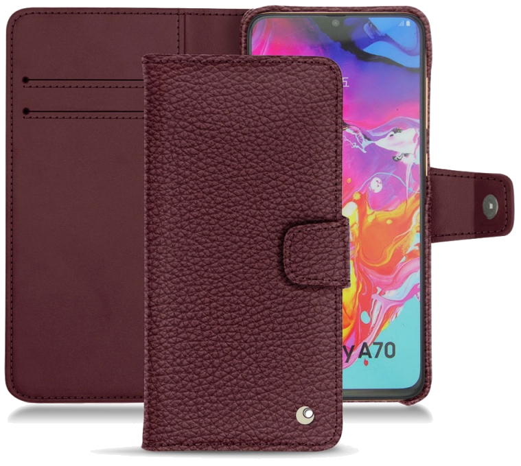 Housse cuir Samsung Galaxy A70 - Rabat horizontal portefeuilleViolet