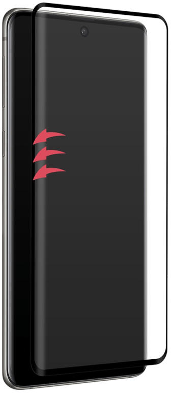 Verre de protection Schott 9H pour Samsung Galaxy S20+, transparent/noir