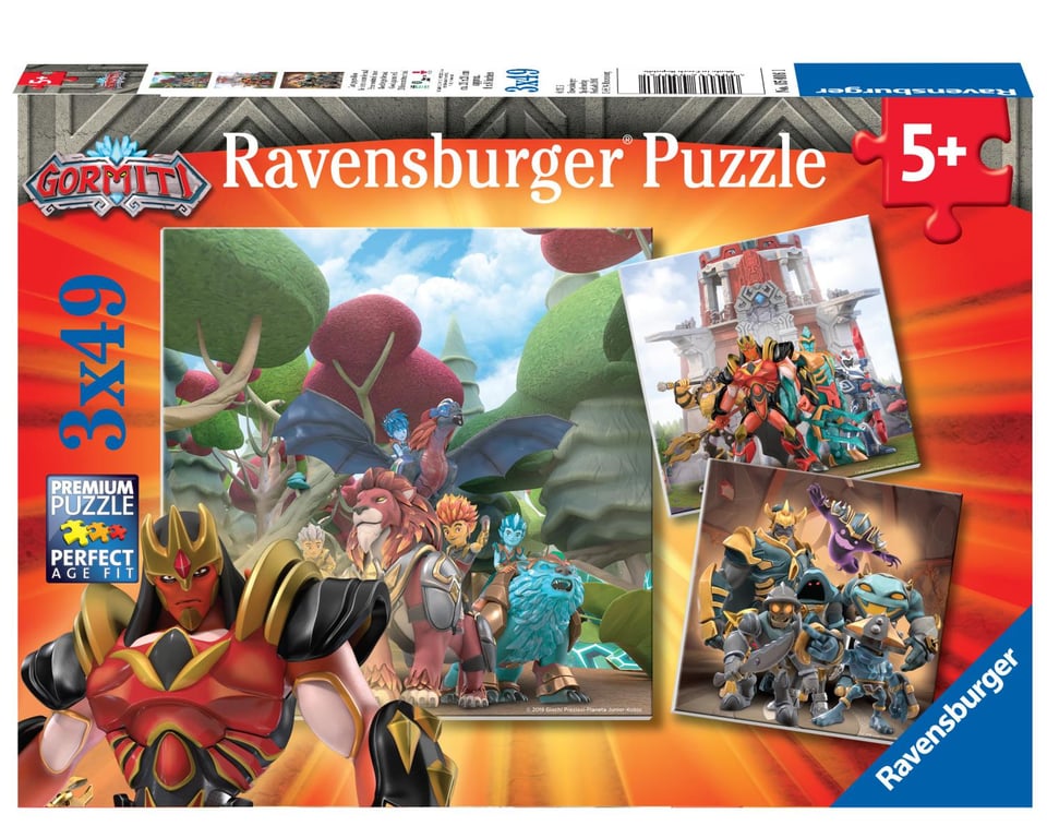 Puzzle 3 x 49 pièces gormiti : Le bien contre le mal Ravensburger France - vue 3