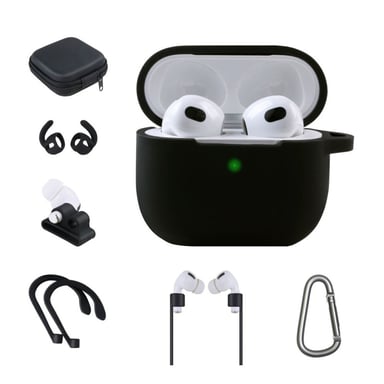 Kit accessori On Earz Mobile Gear 7 in 1 per Apple AirPods 3ª Generazione Nero