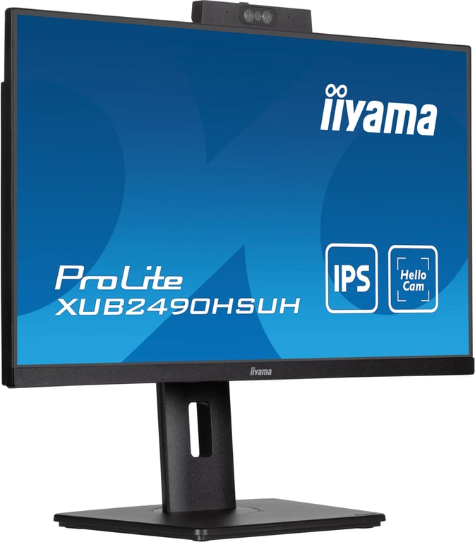 ECRAN 23.8 IIYAMA dalle IPS avec Webcam et microphone 4ms FHD 1920x1080 250 cdm2 100Hz HDMI DisplayPort USB HUB 3x3.2 Haut parleurs Pivot 15cm pied réglable Neuf - vue 2