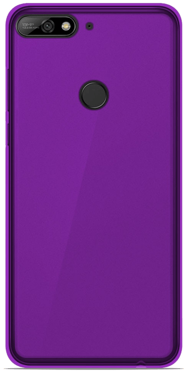 Coque silicone unie compatible Givré Violet Huawei Y7 2018