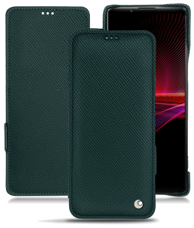 Housse cuir Sony Xperia 1 III - Rabat horizontal - Vert séduisant - NOREVE