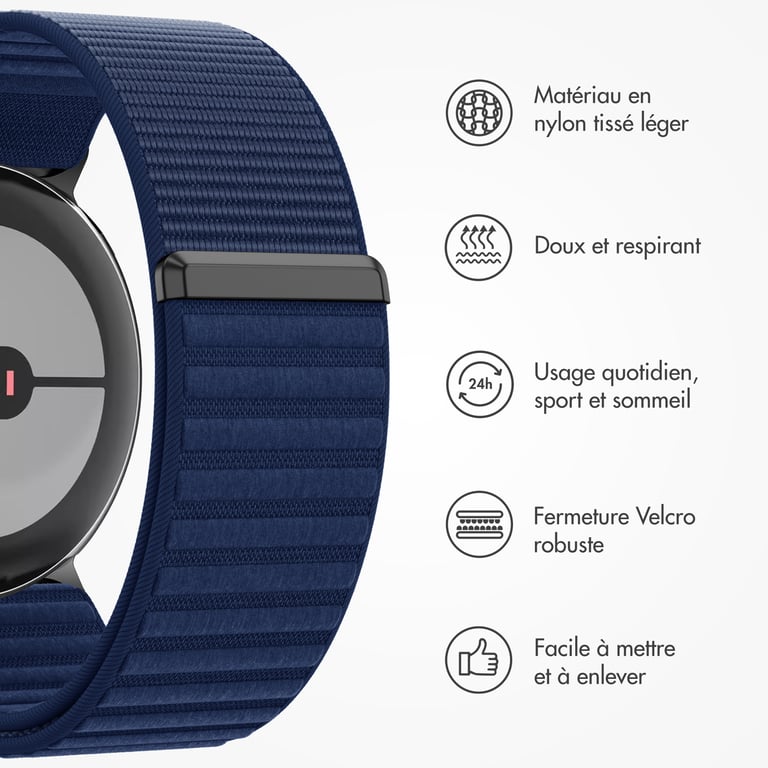 Bracelet Google Pixel Watch 3 / 4 45mm Nylon - vue 6