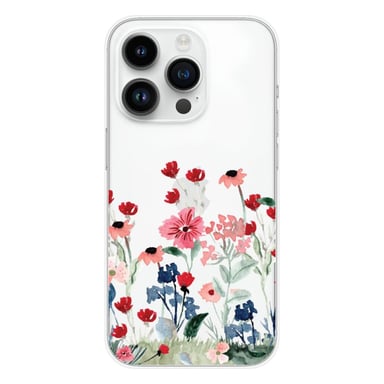 Coque en silicone - Compatible Apple iPhone 15 Pro - design printemps en fleurs