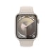 Watch Series 9 GPS + Cellulaire, boitier en aluminium de 45 mm avec boucle en caoutchouc, Beige, M/L