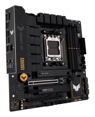 ASUS TUF GAMING B650M-PLUS ? Placa base AMD Ryzen AM5 Micro-ATX para juegos (fuente de alimentación de 14 fases, compatibilidad con PCIe 5.0 M.2, DDR5, Ethernet de 2,5 Gb, USB4, Aura Sync RGB)