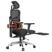 NEWTRAL NT002 Chaise Ergonomique avec Repose-Pieds, Dossier et Têtière Auto-Suivants, Support Lombaire Adaptatif
