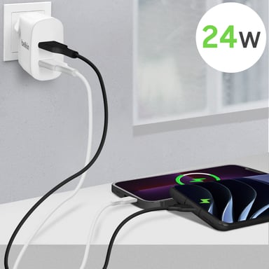 Belkin WCD001VF1MWH Caricatore per dispositivi mobili bianco per interni