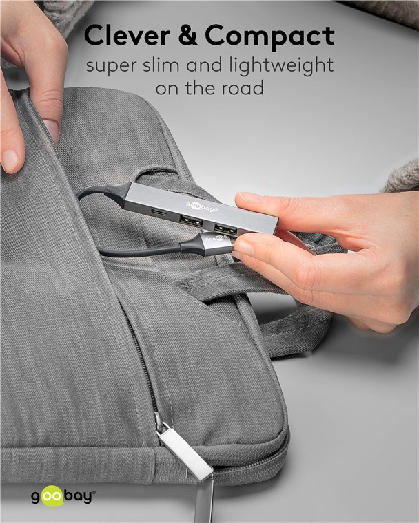 Goobay 74458 hub & concentrateur USB 3.2 Gen 1 3.1 Gen 1 Type A 5000 Mbit/ Neuf - vue 2