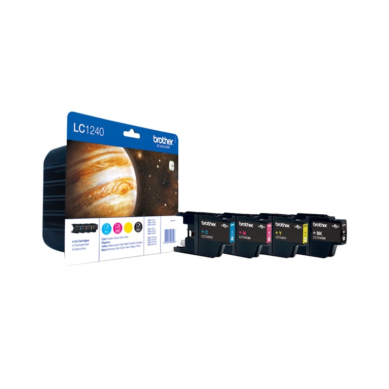 Brother LC1240 Value Pack jaune cyan original blister avec alarme acoustique / électromagnétique cartouche d'encre pour Brother DCP J525W DCP J725DW DCP J925DW MFC J825DW - vue 2