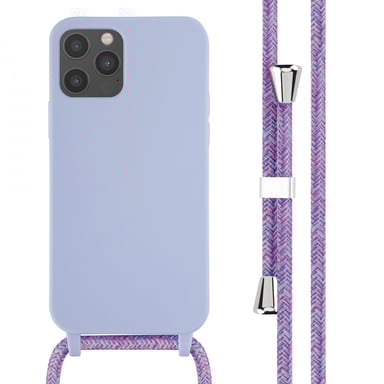 imoshion Coque en silicone avec cordon pour Apple iPhone 12 (Pro) - Violet