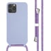 imoshion Coque en silicone avec cordon pour Apple iPhone 12 (Pro) - Violet
